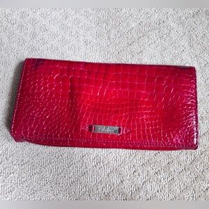 Gorgeous Cole Haan Red Croc-Embossed Clutch